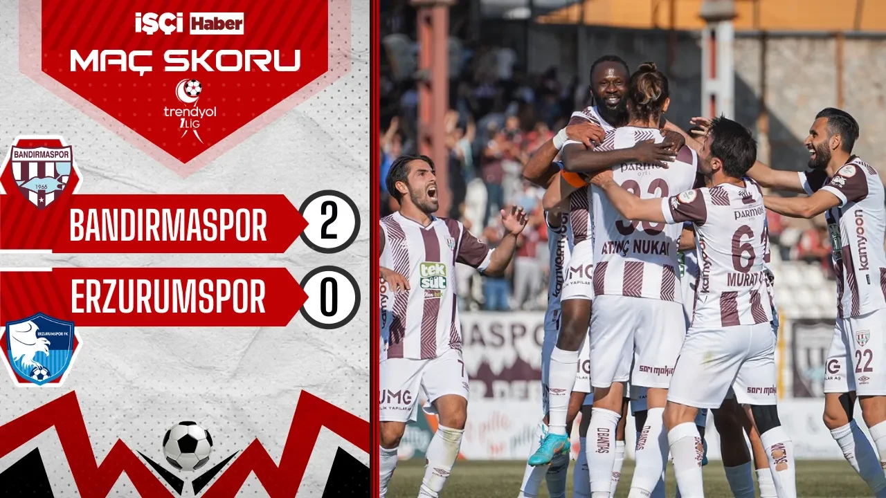Bandırmaspor, Süper Lig'e bir adım daha yaklaştı! Play-off'ta Erzurumspor'u saf dışı bıraktı