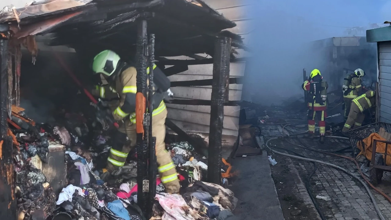 Erdek'te korkutan yangın: Konteyner ev kullanılamaz hale geldi