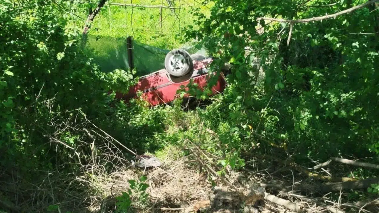Sakarya'da kontrolden çıkan otomobil şarampole devrildi, ters döndü! 2 yaralı var