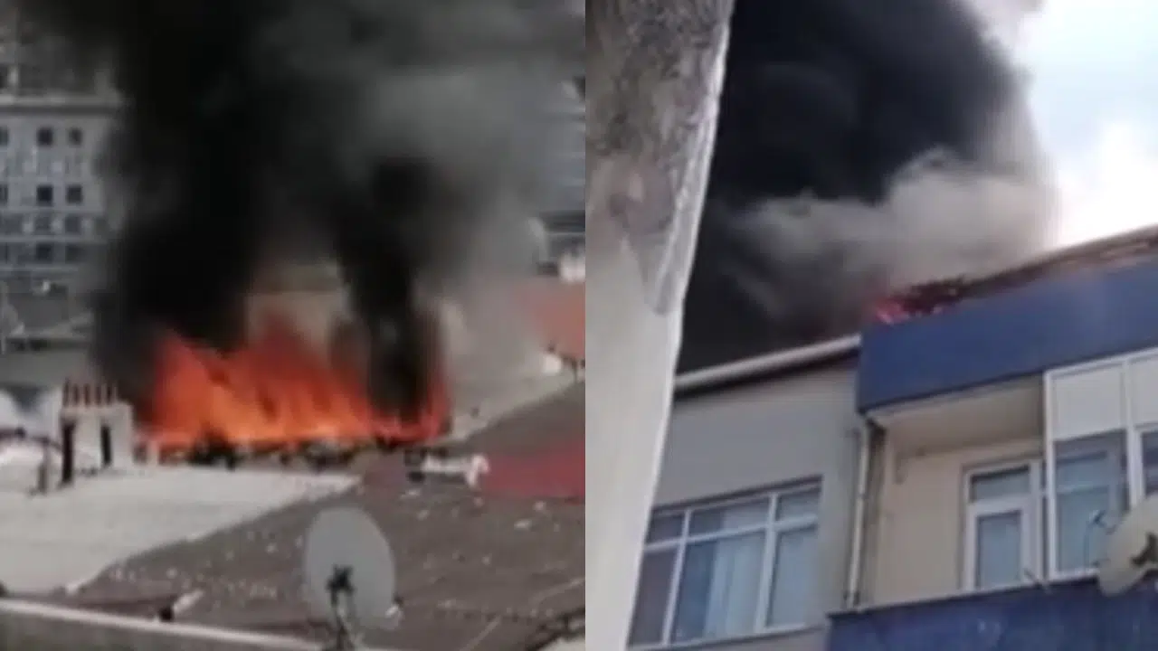 Bayrampaşa'da yangın paniği: Bina alevlere teslim oldu
