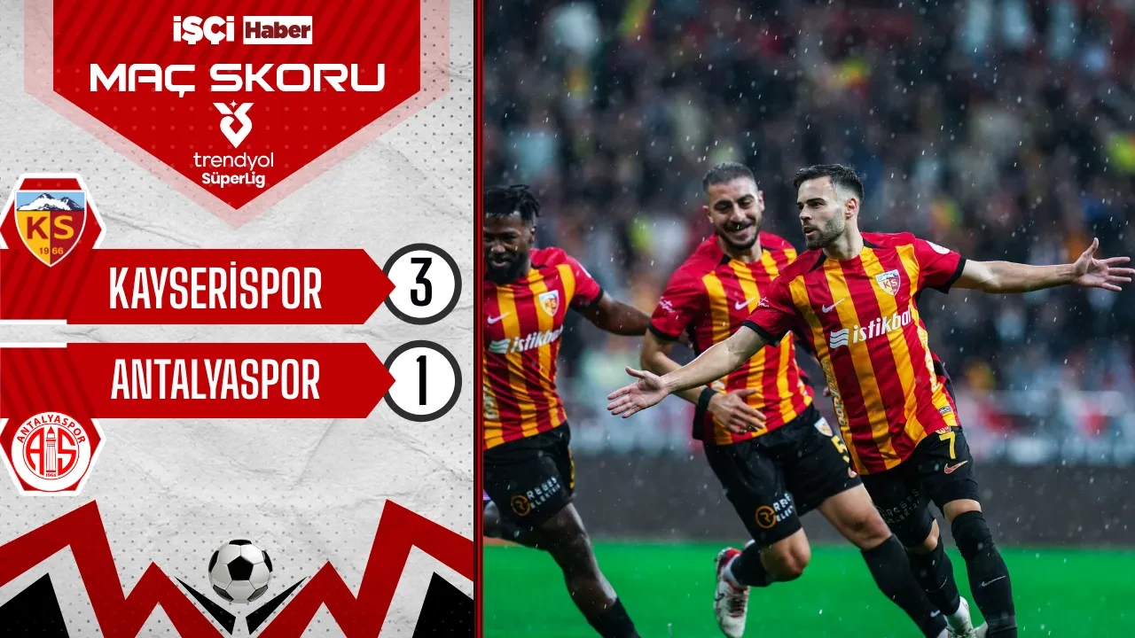 Kayserispor, Antalyaspor karşısında 3 puanı 3 golle aldı