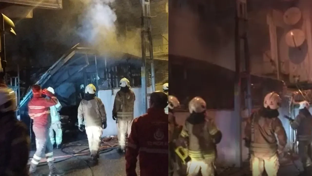 Ümraniye'de korkutan yangın: Gecekondu ve park halindeki otomobil yandı!