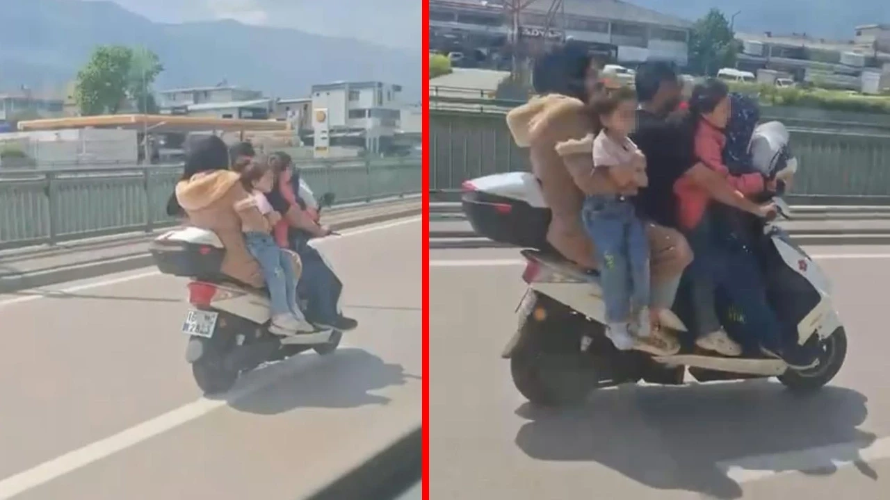 3'ü çocuk 5 kişilik aile, bir motosikletle kilometrelerce ilerledi: O anlar pes dedirtti!