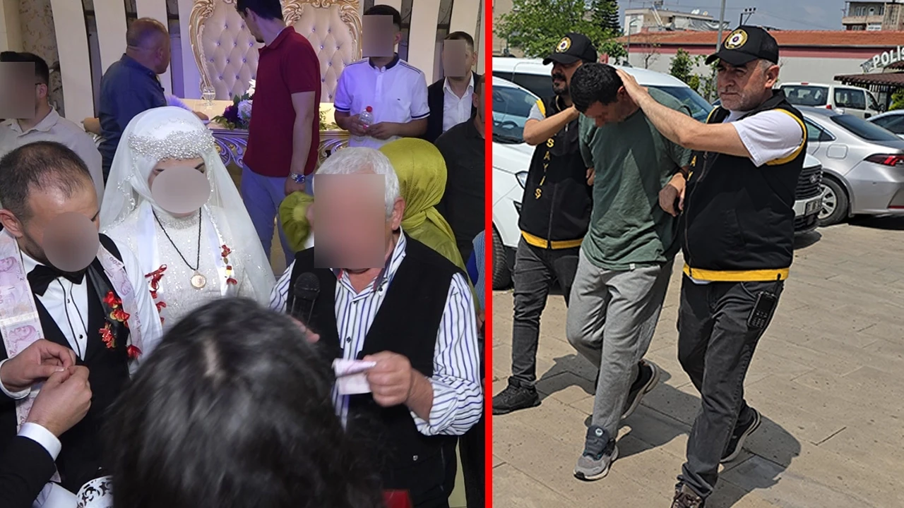 Adana'da hırsız düğüne davetli gibi girdi, takıları çaldı