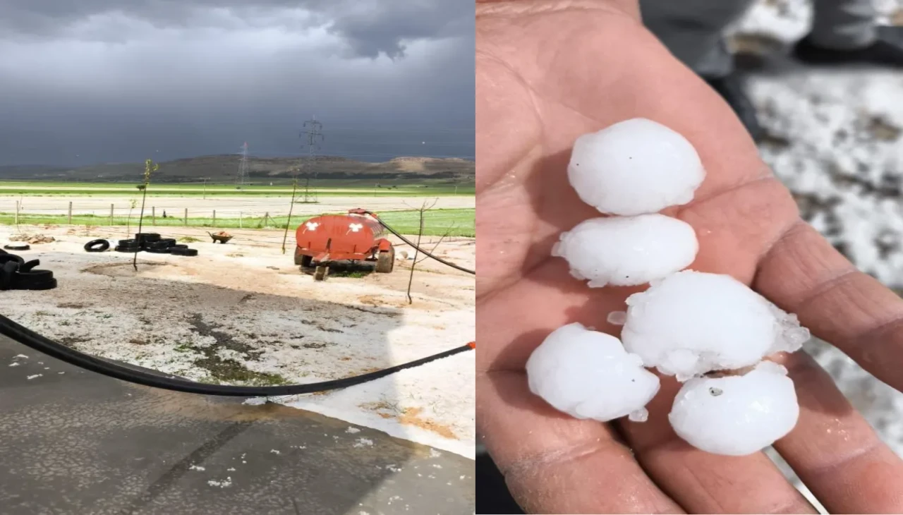 Mardin’de aniden bastıran dolu, hayatı felç etti!