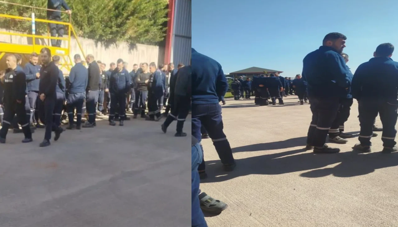 İnegöl’de otobüs fabrikasında grev! İşçiler iş bıraktı