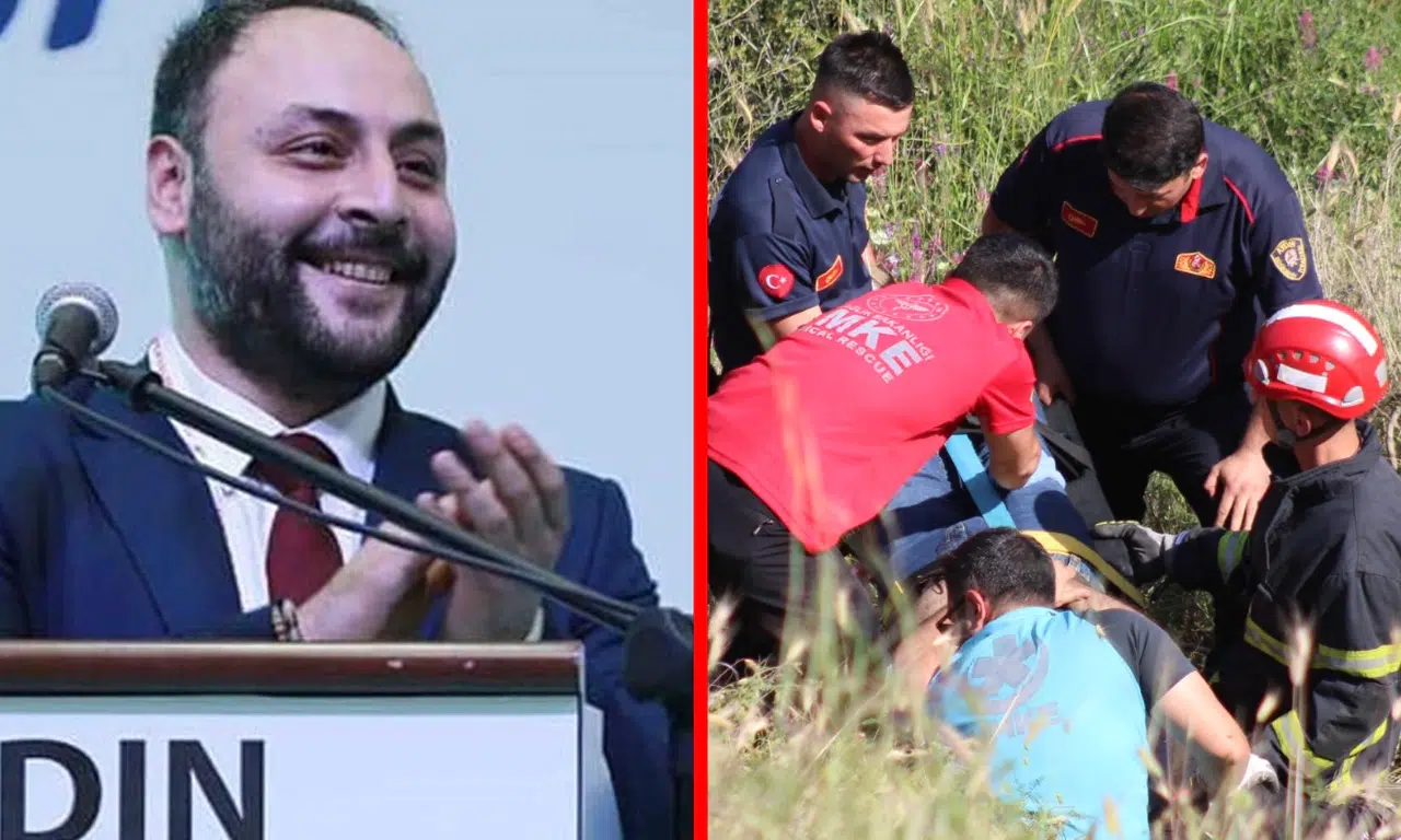 AK Parti eski İl Gençlik Kolları Başkanı Ali Demir'in motosikleti uçurumdan uçtu!
