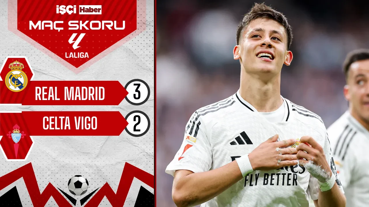 Real Madrid, Celta Vigo'yu 3-2 mağlup etti! Arda Güler, gol ve asist yaptı