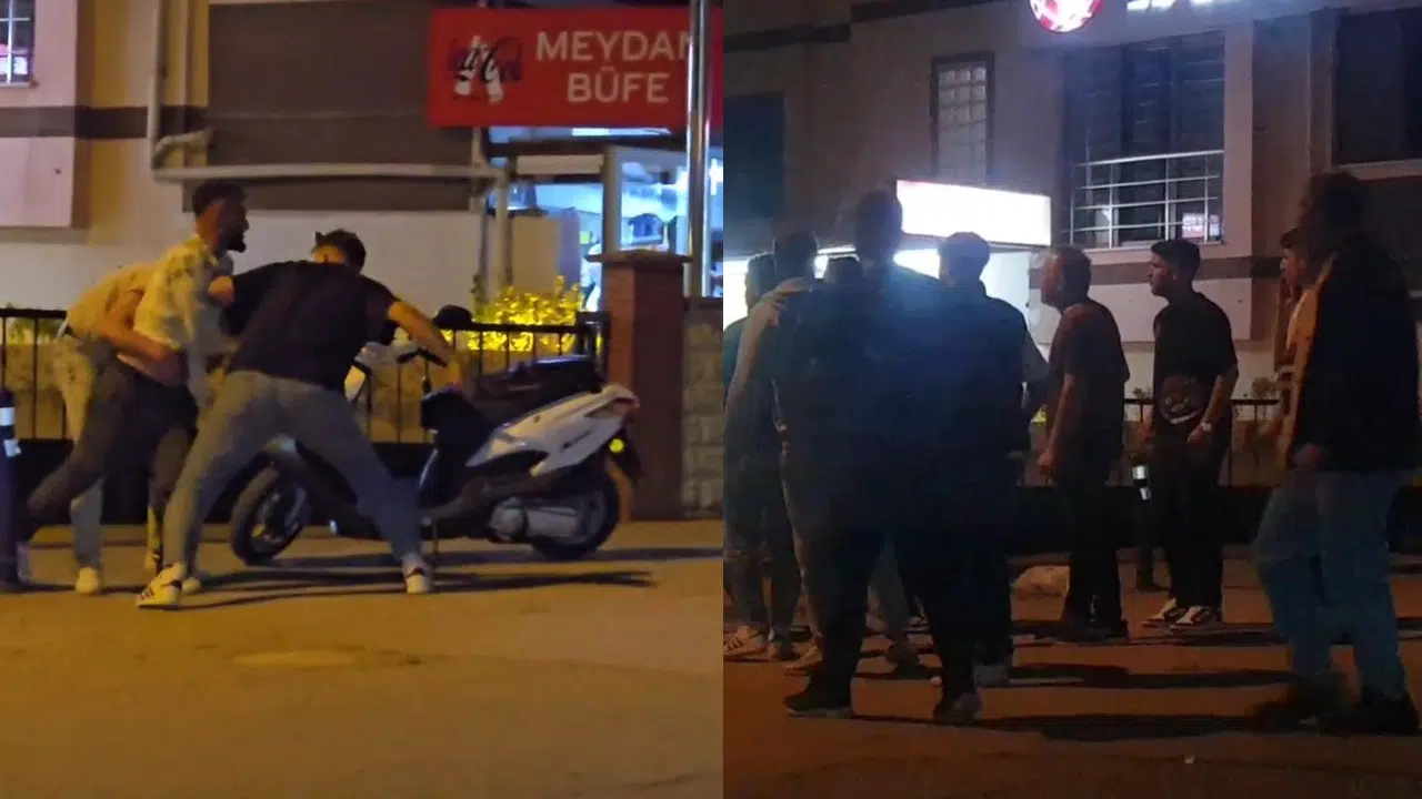 Karabük'te tekme ve yumruklu kavga! İşte o anlar...