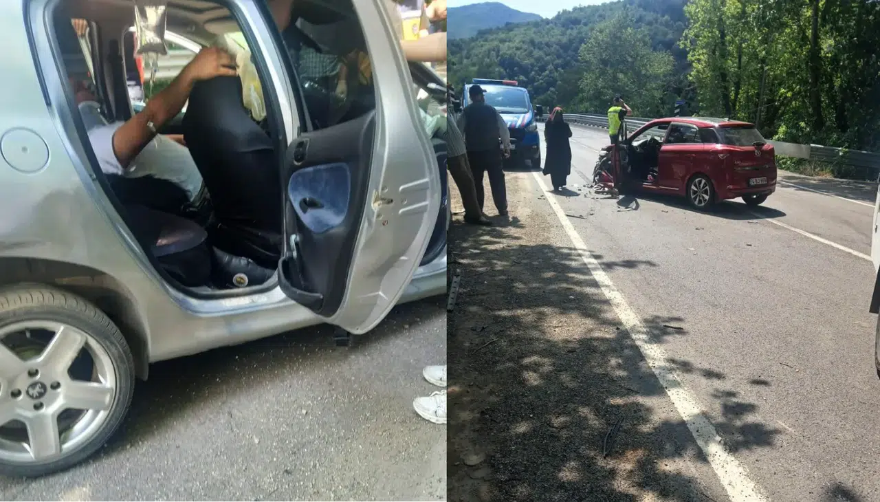 Bartın yolu üzerinde feci kaza: 2 kişi yaralandı