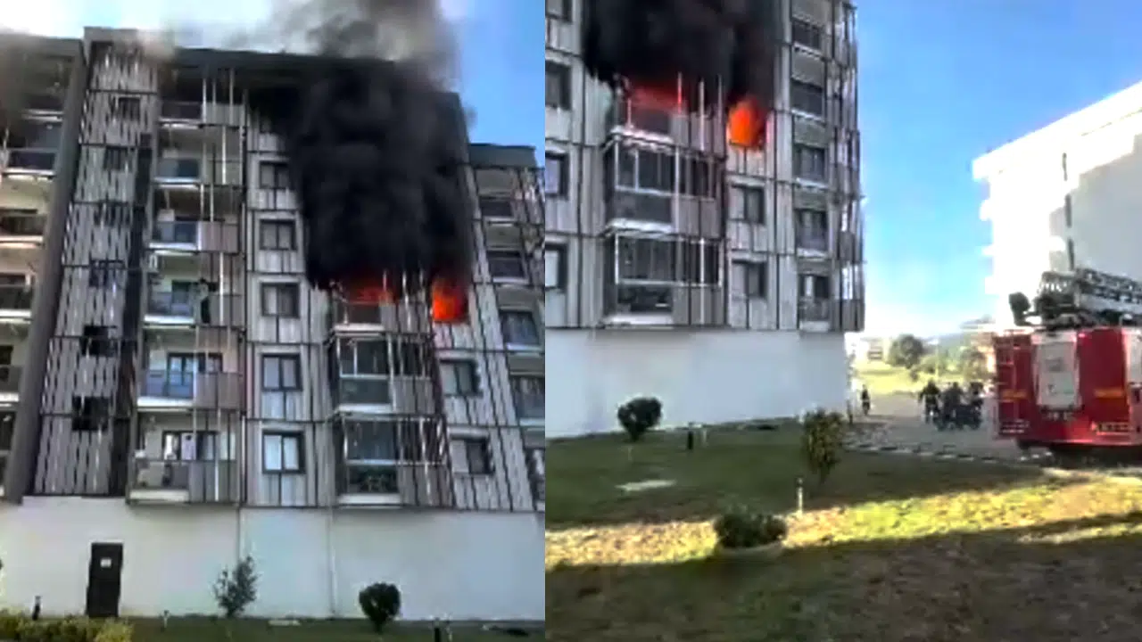 Çanakkale'de site yangını: 10 kişi dumandan etkilendi!