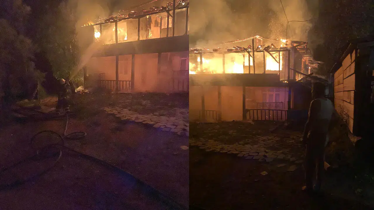 Kastamonu'da yangın: İki katlı ev kül oldu!