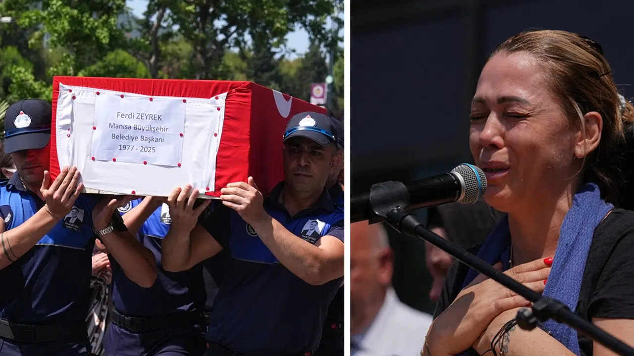 Ferdi Zeyrek için belediye önünde tören!