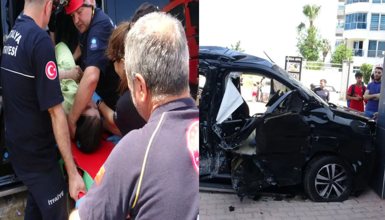 Antalya’da kavşakta can pazarı: 3 kişi hastaneye kaldırıldı
