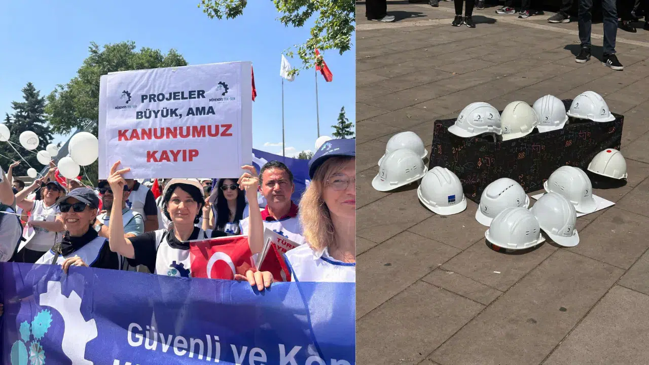 Mühendis Tek-Sen'den miting: Kamu mühendisleri ve teknik personelin özlük hakları için eylem!