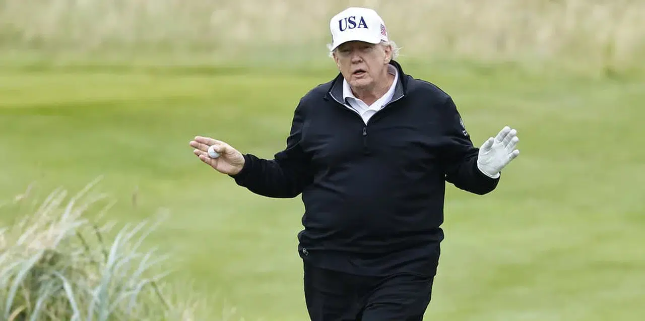 Trump'tan golf sahası açılışında şok sözler: Dün savaşı durdurduk