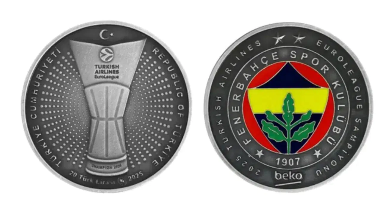 Fenerbahçe Beko’nun EuroLeague zaferi için tasarlanan hatıra paraları satışta