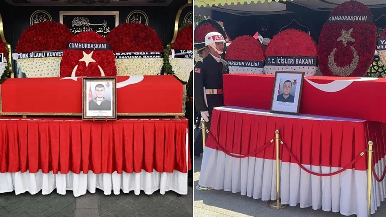 Hatay’da şehit olan 2 asker, memleketlerinde son yolculuklarına uğurlandı