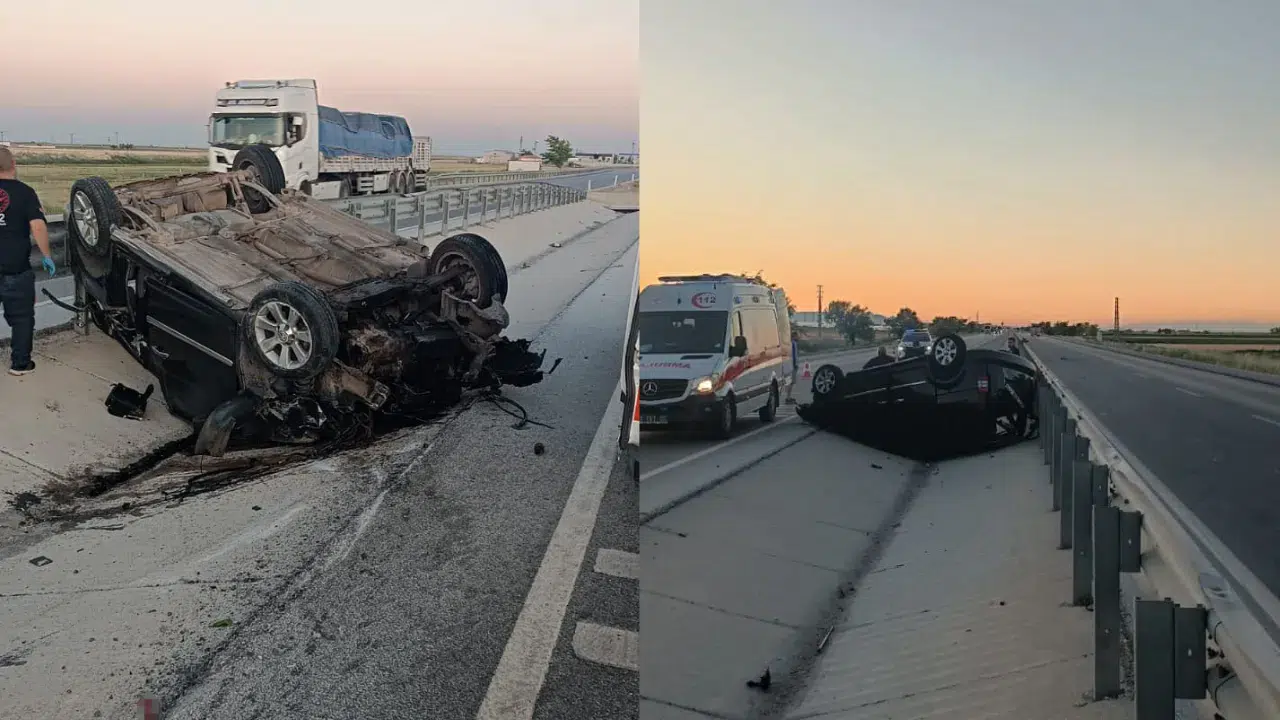 Konya'da korkunç kaza! Kamyonet devrildi: 1 ölü, 2 yaralı