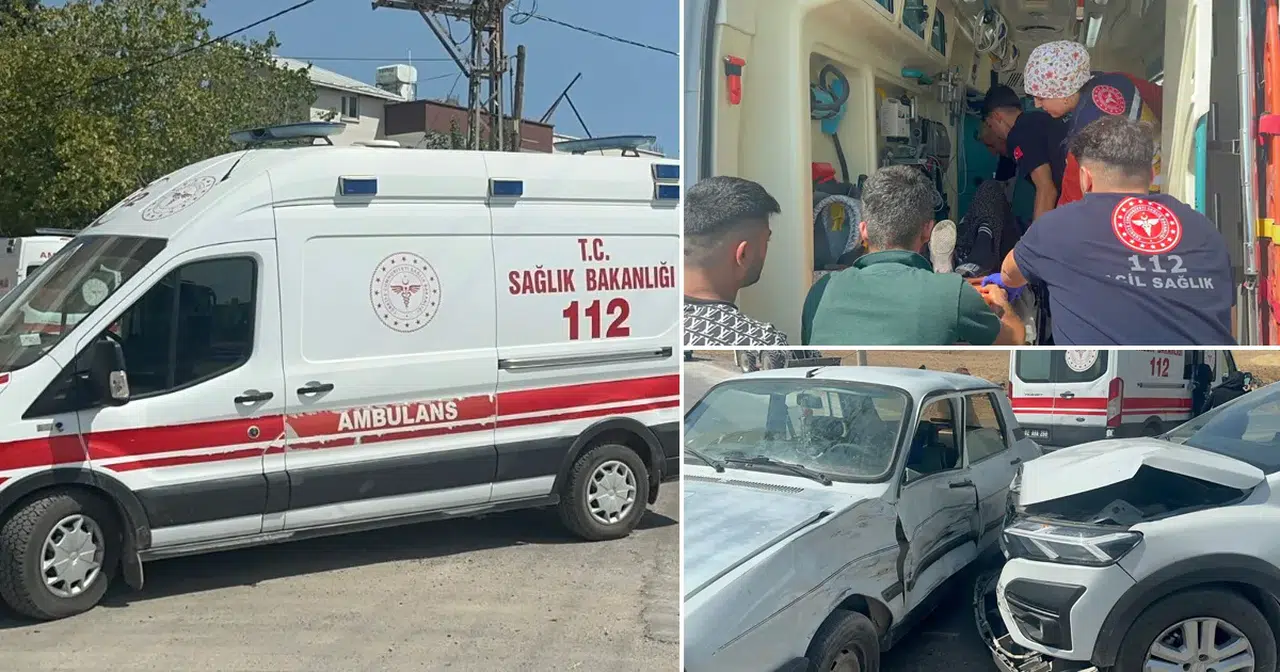 Adıyaman'da iki otomobil çarpıştı: 5 kişi yaralandı!