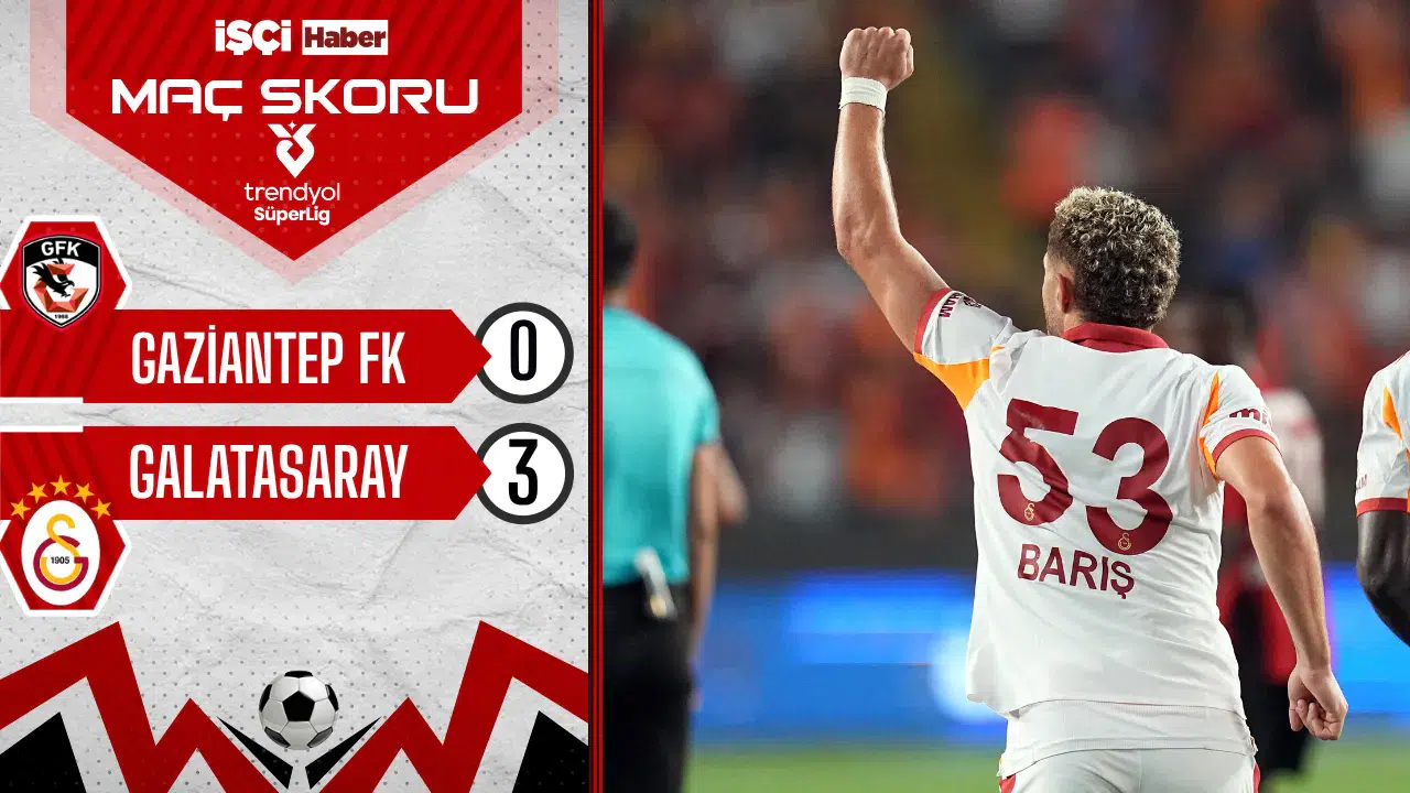 Galatasaray, Gaziantep FK deplasmanında 3 golle galip geldi! Sezona 3 puanla başladı
