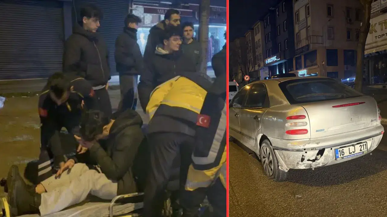 Bursa'da ehliyetsiz motosiklet sürücüsü ile otomobil çarpıştı: 2 yaralı