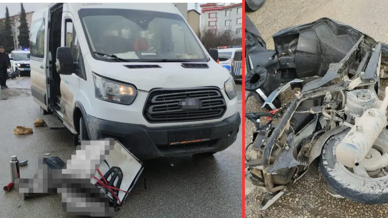 Karabük'te öğrenci servisi ile çarpışan motosiklet sürücüsü öldü