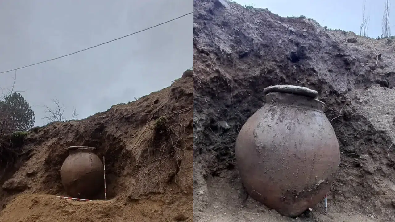 Denizli'de Orta Bizans dönemine ait küp bulundu