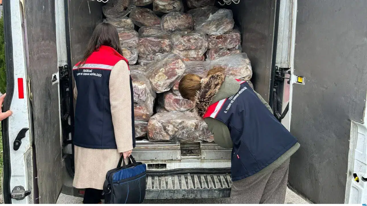 Tekirdağ’da denetimlerde 3 bin 500 kilo bozuk sakatat ele geçirildi