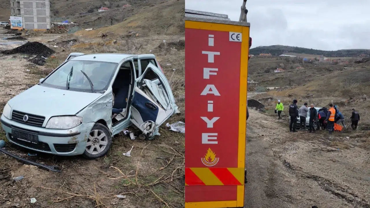 Yozgat'ta iki otomobil çarpıştı : 4 kişi yaralandı