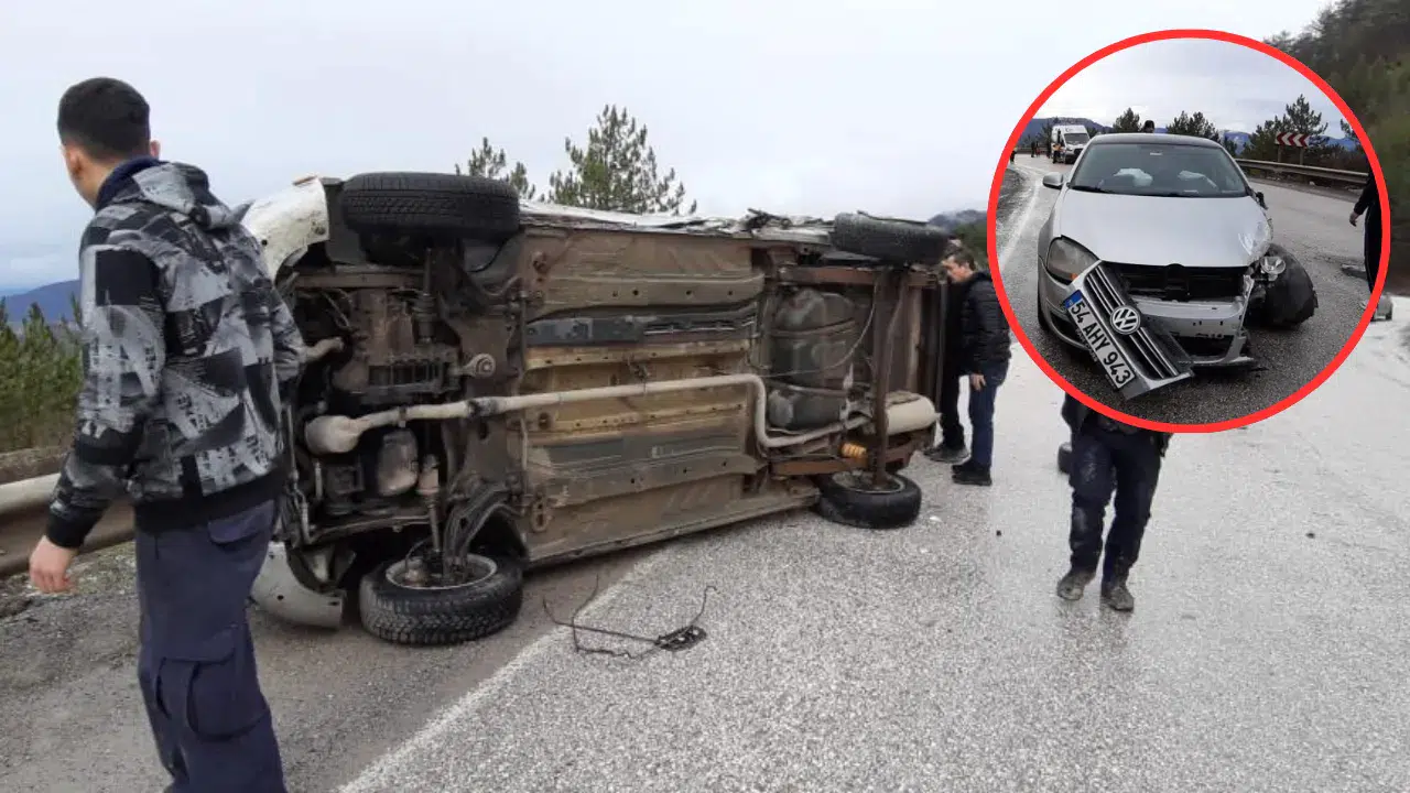 Bolu'da otomobil ile ticari araç çarpıştı : Yaralılar var