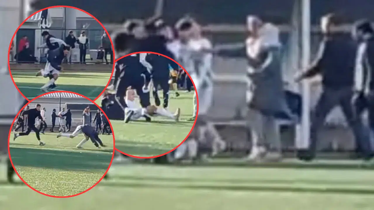 İzmir'de U18 futbol maçında ortalık savaş alanına döndü : Sandalyeler havada uçuştu