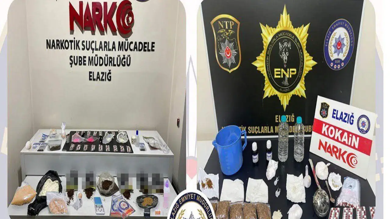 Elazığ'da düzenlenen uyuşturucu operasyonunda 20 kişi tutuklandı