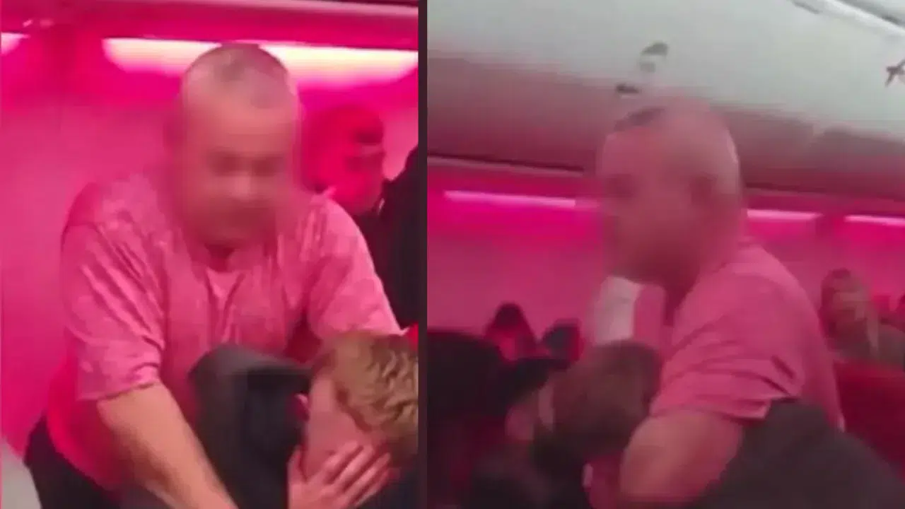 Antalya'dan kalkan uçaktaki kavga anları kamerada : 2 yolcuya ömür boyu uçuş yasağı