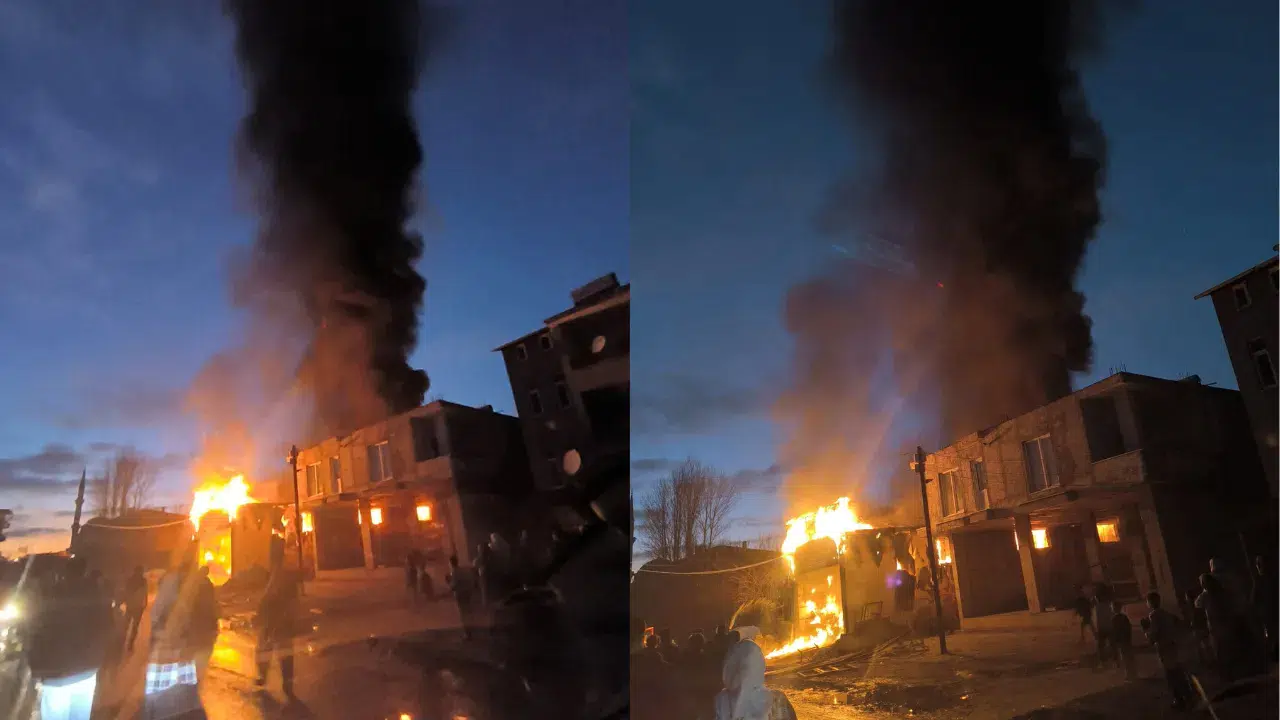 Van'da bir iş yerinde korkutan yangın!