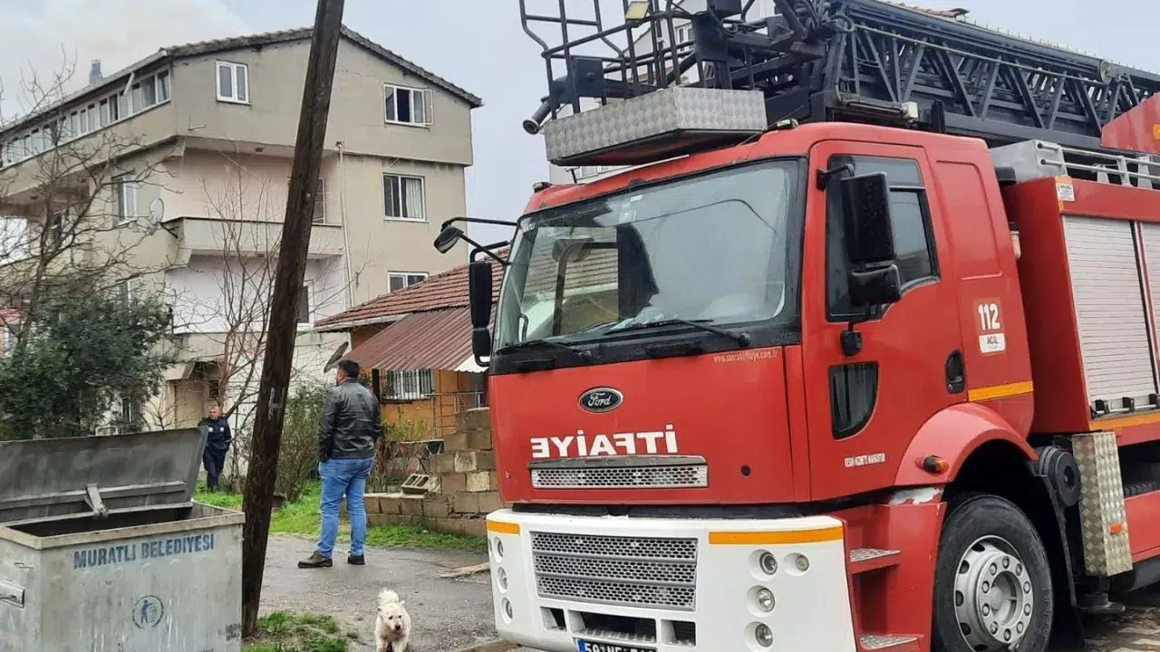 Tekirdağ'da baca yangını paniğe yol açtı