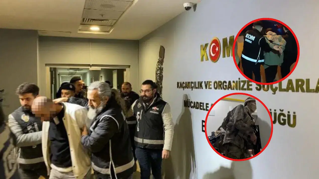 Bursa'da 'Sarallar' suç örgütüne darbe : 14 şüpheli gözaltına alındı