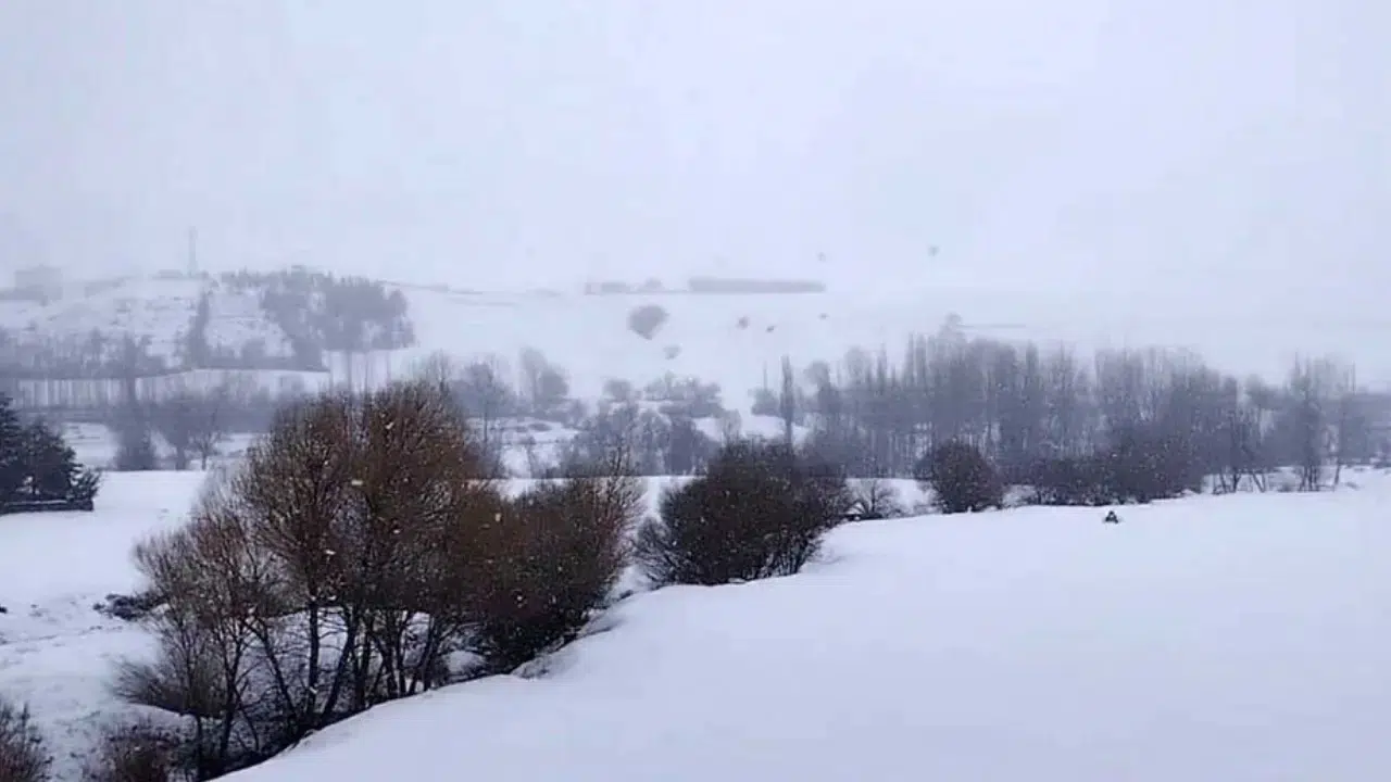 Adana Tufanbeyli'de kar etkisi : Masalsı görüntüler oluştu