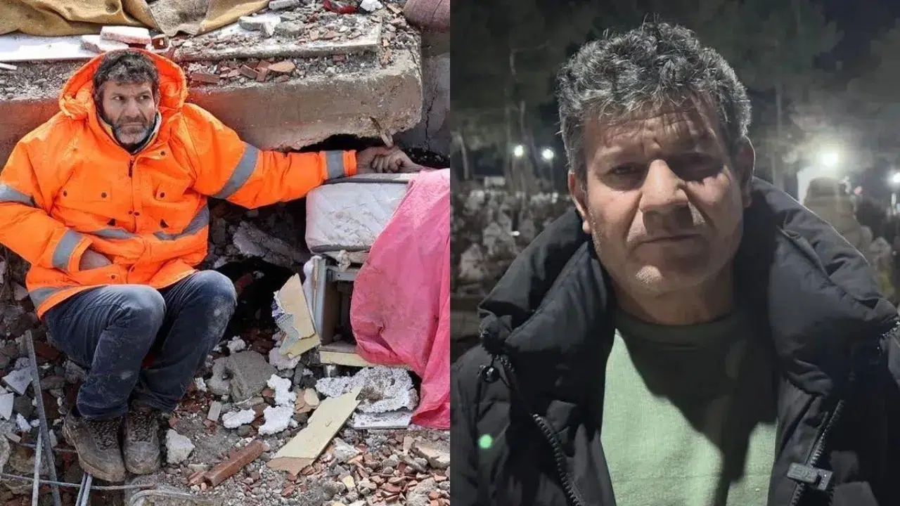 Enkaz altındaki kızının elini tutan baba, kızının …