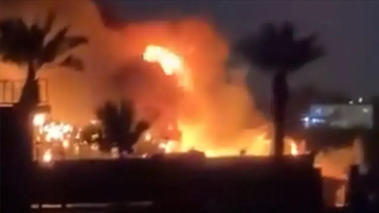 Bağdat'ta ABD üssüne İHA saldırısı : Victoria askeri üssü alevler içinde kaldı