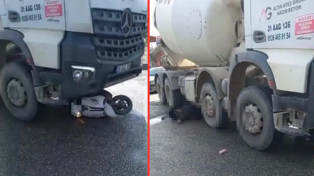 Kahramanmaraş'ta beton mikserinin altında kalan motosiklet sürücüsü öldü