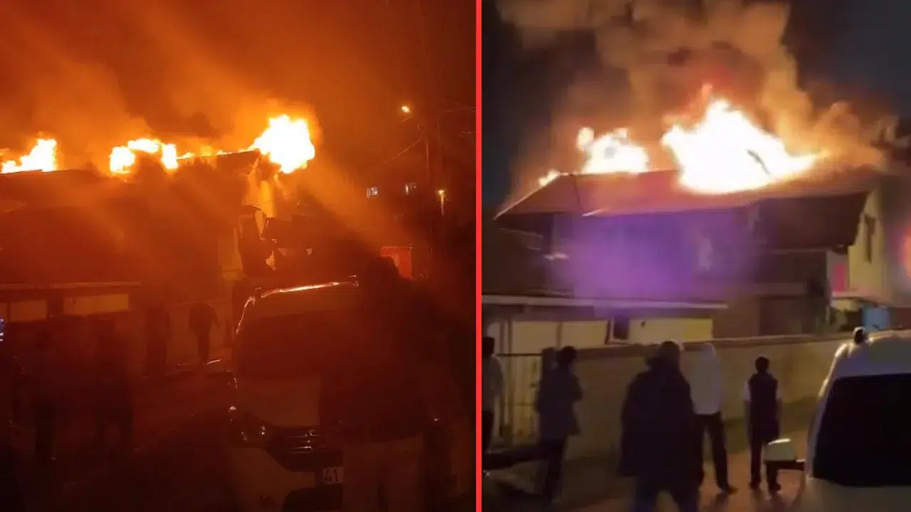 Kocaeli'de elektrikli ısıtıcıdan çıkan yangın tüm evi sardı : 3 kişi dumandan etkilendi