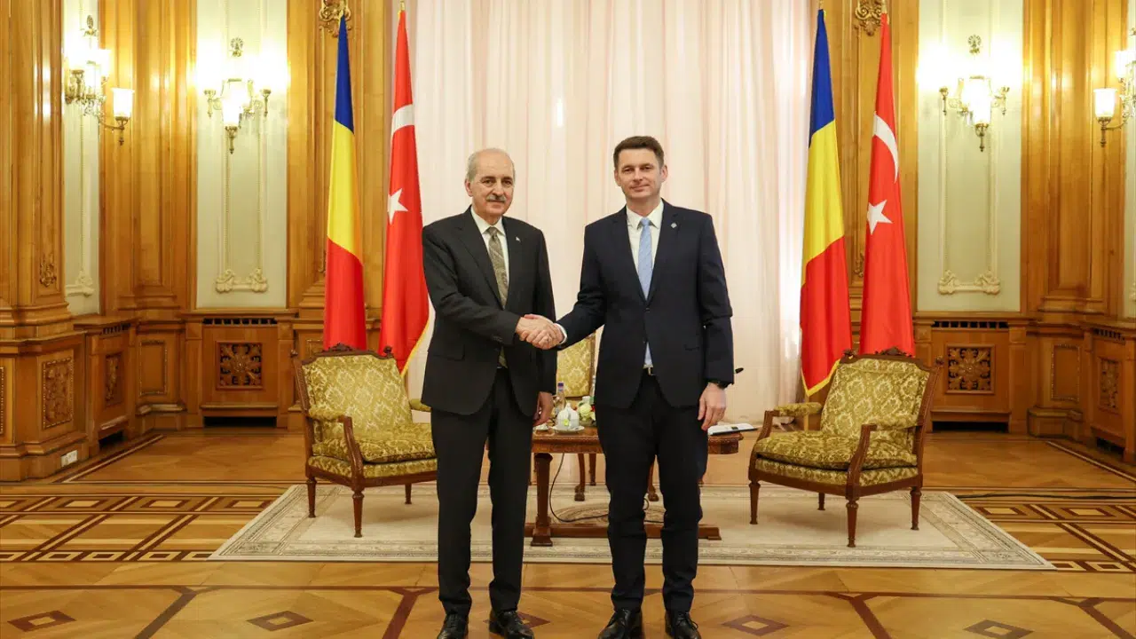 TBMM Başkanı Kurtulmuş, Romanya Senato Başkanı Abrudean ile bir araya geldi