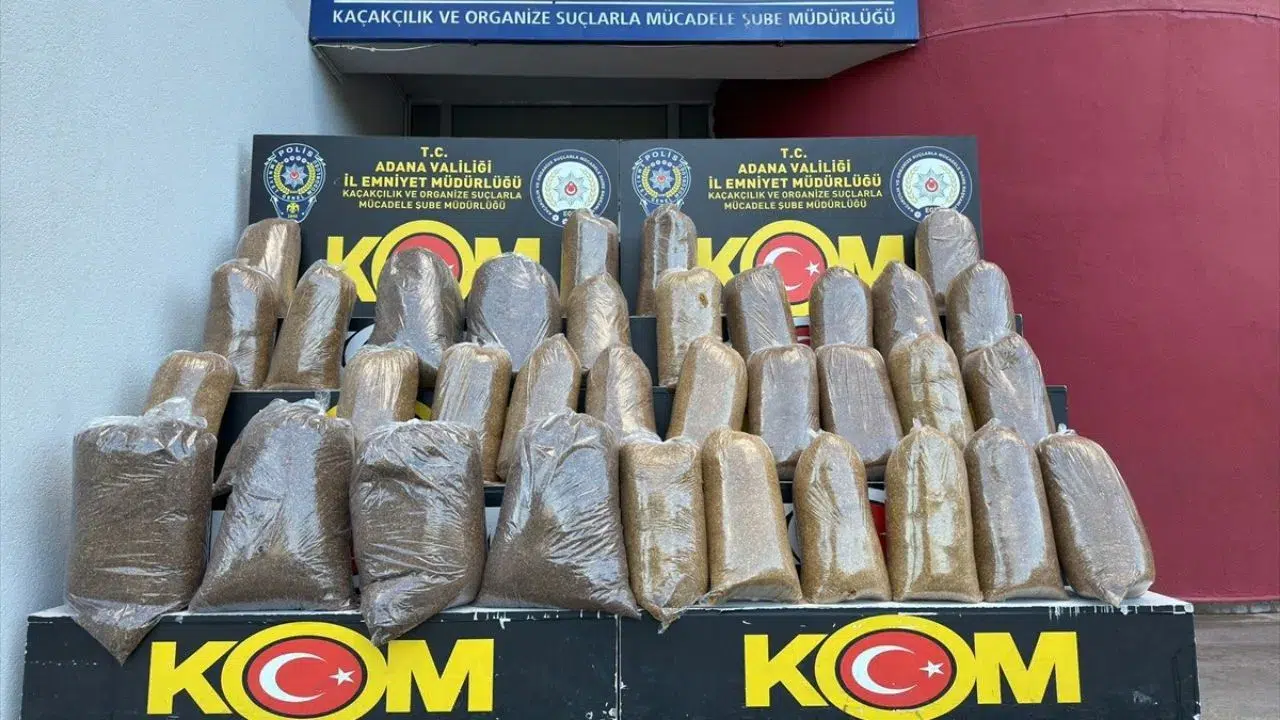Adana'da 1,6 ton kaçak tütün ele geçirildi
