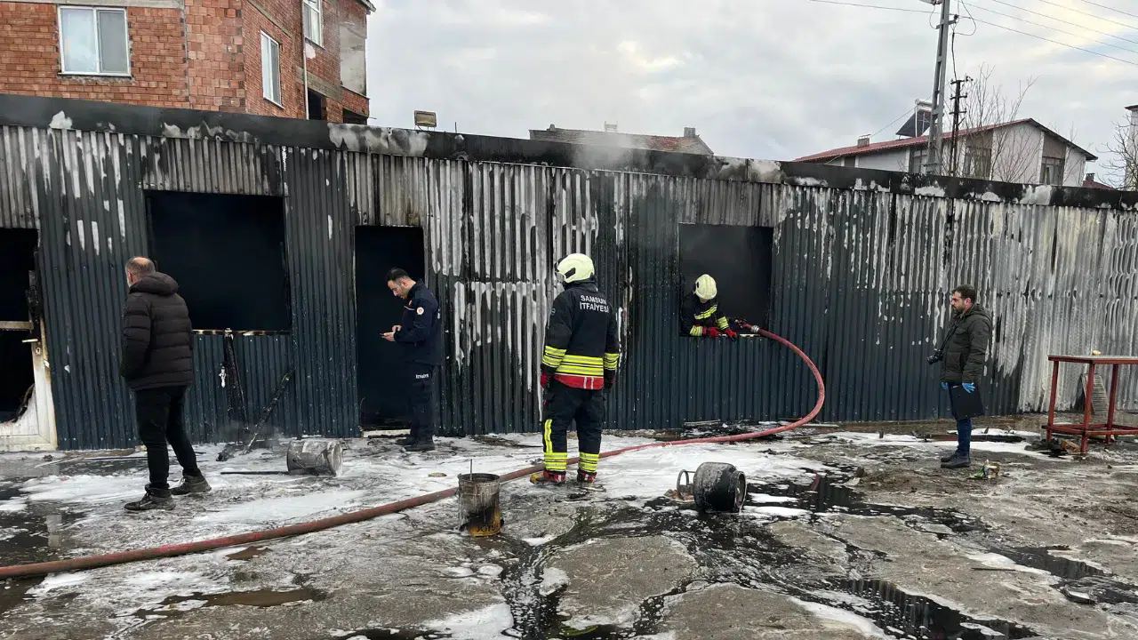 Samsun'da şantiyede korkutan yangın !