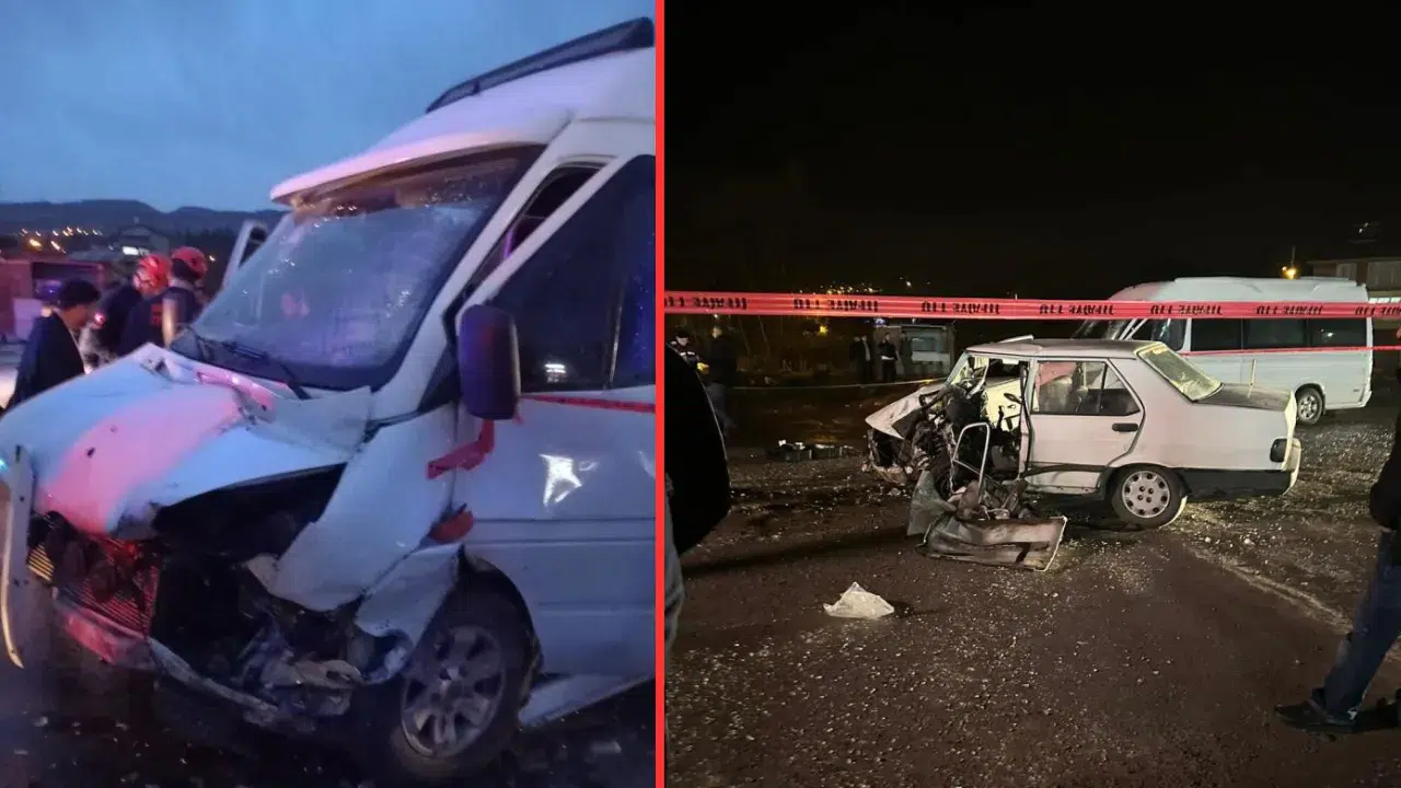 Zonguldak'ta işçi servisi ile otomobil çarpıştı : Çok sayıda yaralı var