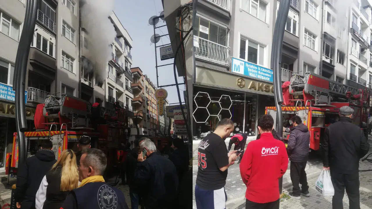 Giresun'da 4 katlı binada yangın : Can kaybı ve yaralanma yaşanmadı