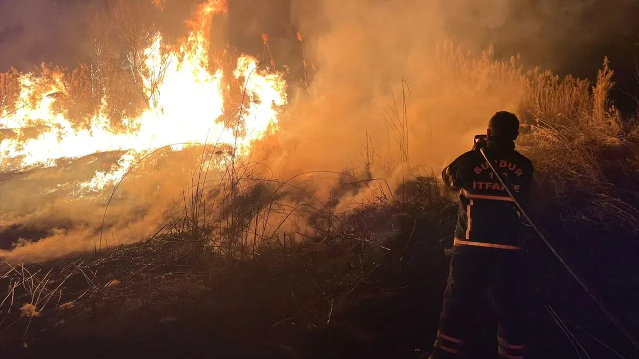Burdur'da sazlıkta yangın : İtfaiye ekipleri kontrol altına aldı