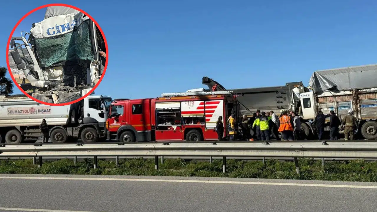 Hatay'da korkunç kaza : Kamyonlar çarpıştı, sürücü öldü!