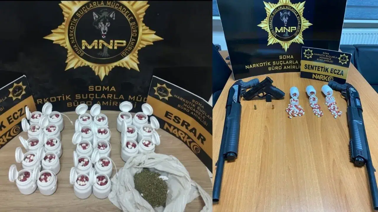 Manisa'da uyuşturucu baskını : 3 şüpheli tutuklandı